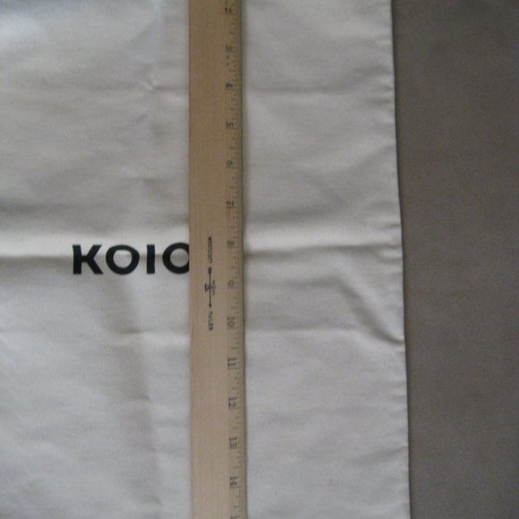 Koio Shoe Dust Bag Ivory Natural Cotton Canvas Storage Bag 13 1/2" x 16" - Picture 8 of 8